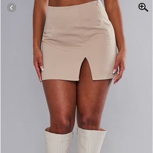 Stone Twill Fold Over Longline Cargo Corset & Skirt